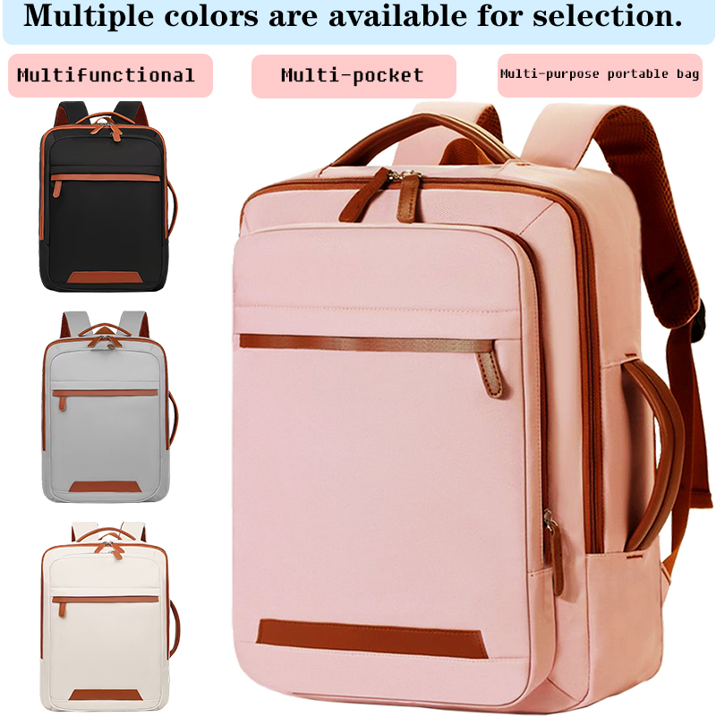 Canvas Backpack Casual - Versatile Travel Laptop Backpack with Trolley