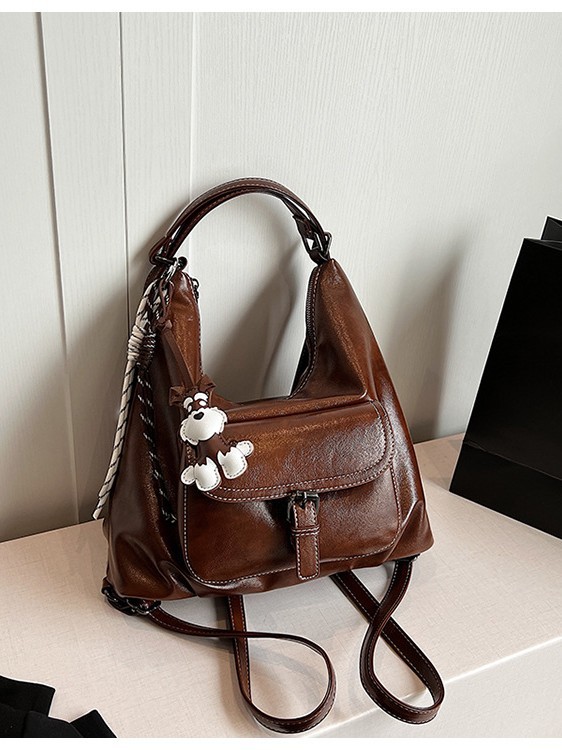 Leather Backpack Vintage - Ladies Vintage Waxed Faux Leather Convertible