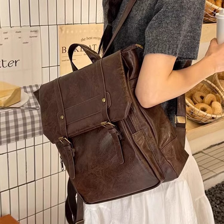 Women Casual Backpack PU Leath - Leather Backpack Vintage recension och pris