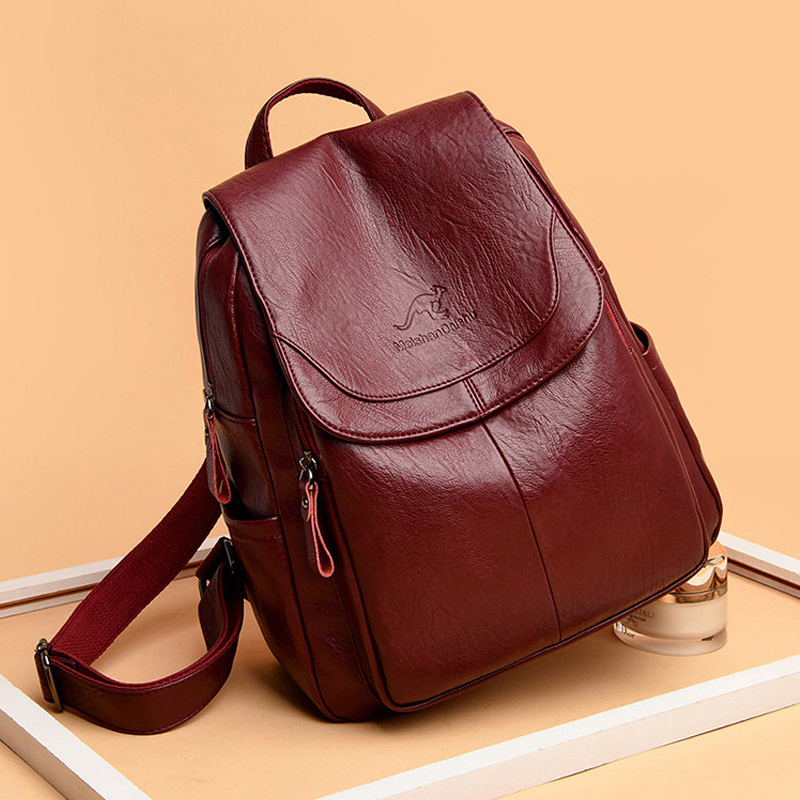 Vintage Soft Leather Backpack  - Leather Backpack Vintage recension och pris