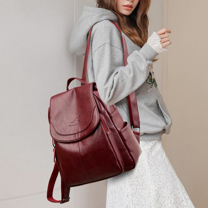 Vintage Soft Leather Backpack  - Leather Backpack Vintage recension och pris