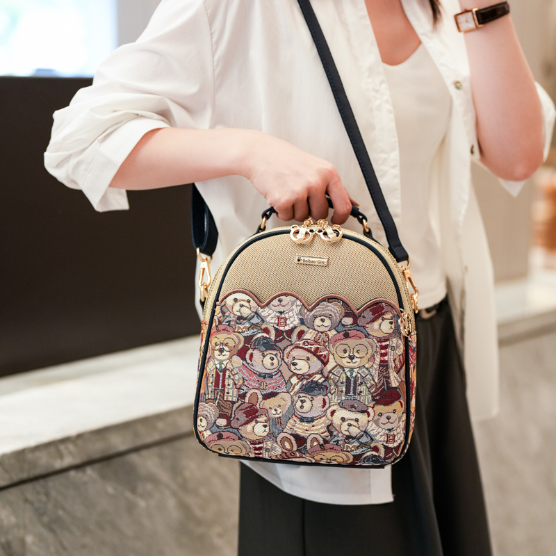 Mini backpack cartoon shoulder - Leather Backpack Vintage recension och pris