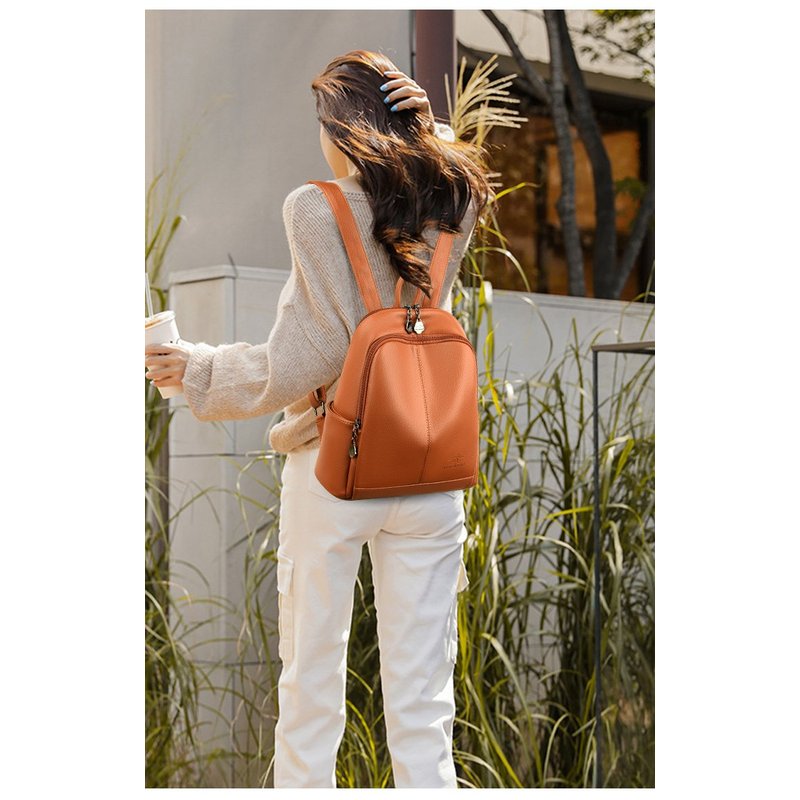 New Korean Soft pu Leather Lar - Leather Backpack Vintage recension och pris
