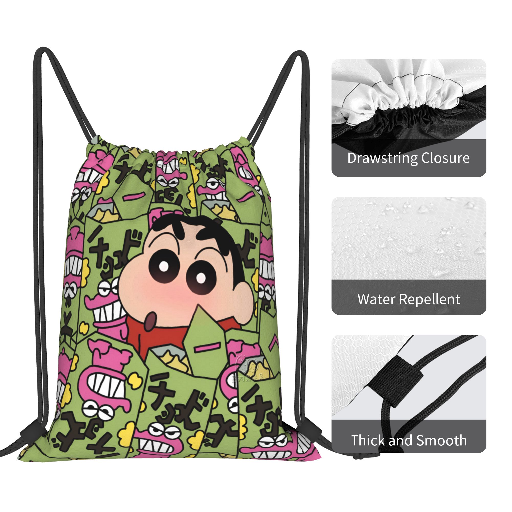 Custom Crayons Shins Chans Dra - Drawstring Gym Bag recension och pris